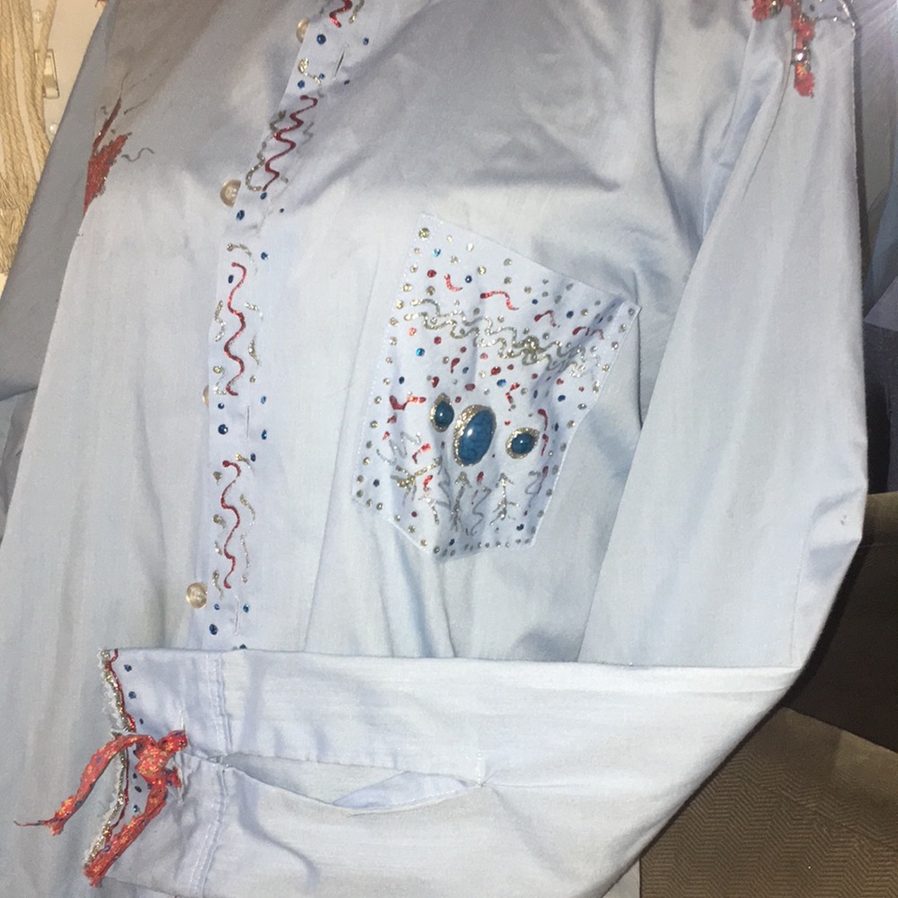 Vintage 1960s Van Heusen HampshireHouse mens Shirt,Embellished - Picture 7 of 14